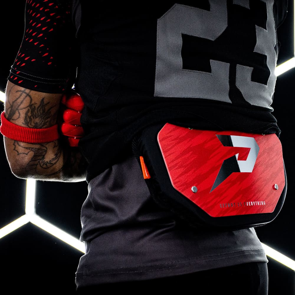 Playmaker Base: American Football Back Plate Phenom Elite Rot - Chrom Produktbild 2