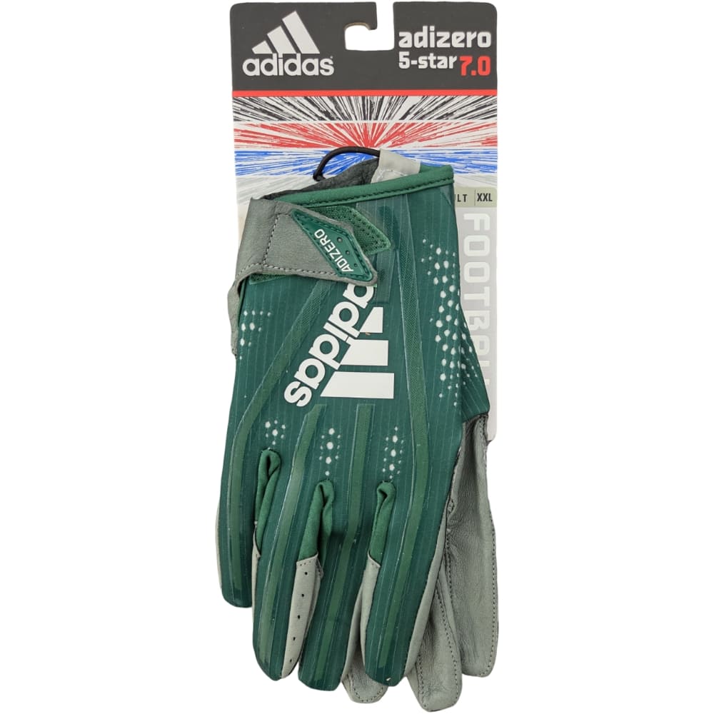Playmaker Base: American Football Handschuhe Adidas Adizero 5-Star 7.0 Griptack Grün Produktbild