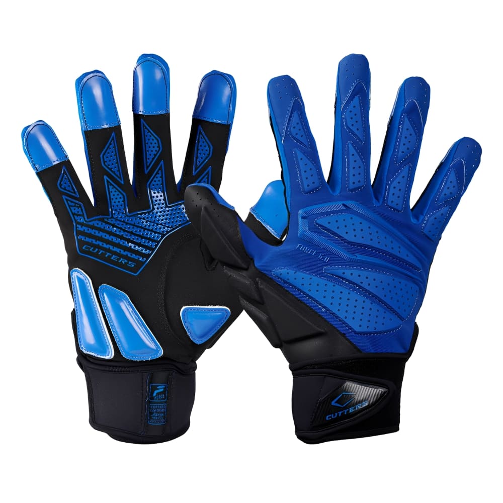 Playmaker Base: American Football Handschuhe Cutters Sports Force 6.0 Lineman Blau Produktbild