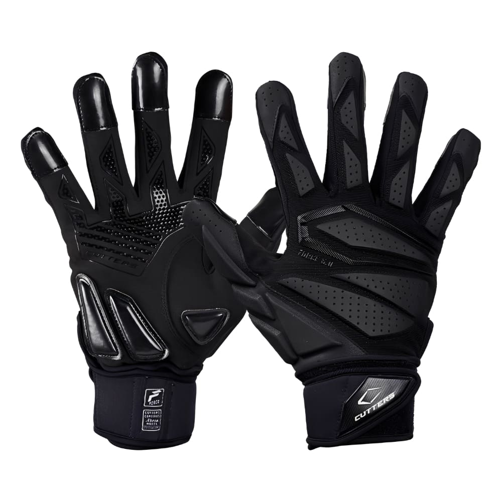 Playmaker Base: American Football Handschuhe Cutters Sports Force 6.0 Lineman Schwarz Produktbild