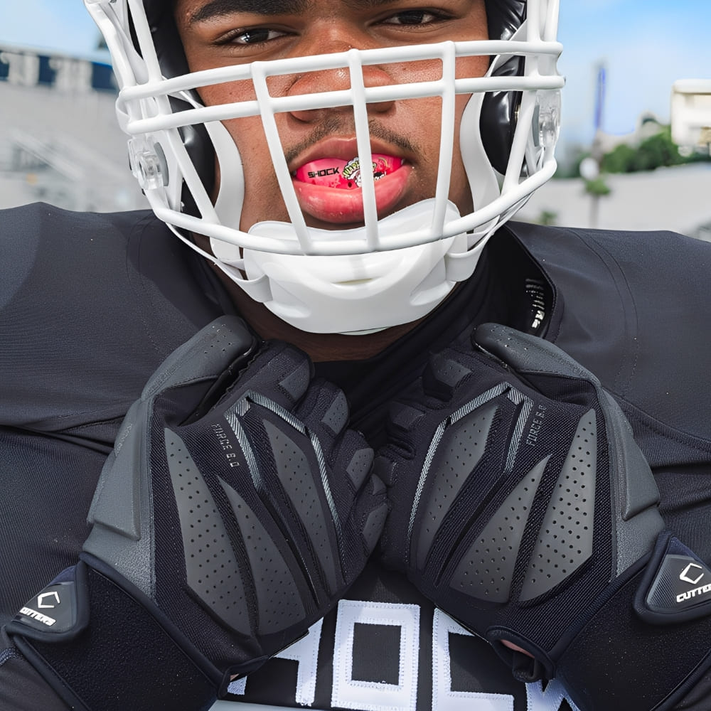 Playmaker Base: American Football Handschuhe Cutters Sports Force 6.0 Lineman Schwarz Produktbild 1