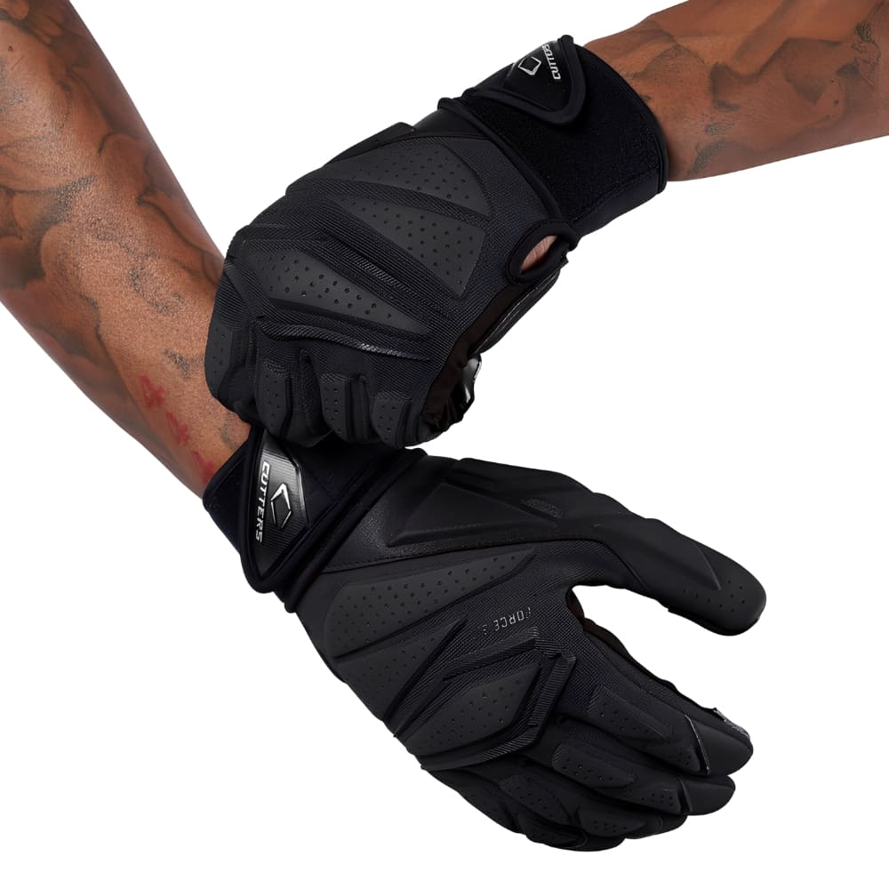 Playmaker Base: American Football Handschuhe Cutters Sports Force 6.0 Lineman Schwarz Produktbild 2