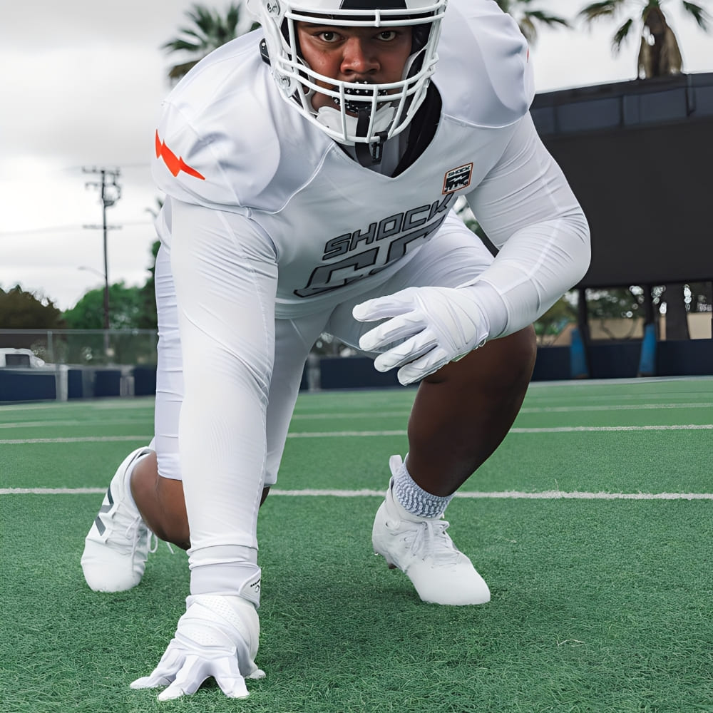 Playmaker Base: American Football Handschuhe Cutters Sports Force 6.0 Lineman Weiß Produktbild 1