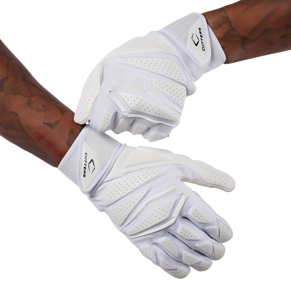 Playmaker Base: American Football Handschuhe Cutters Sports Force 6.0 Lineman Weiß Produktbild 2