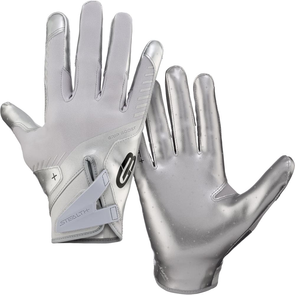 Playmaker Base: American Football Handschuhe Grip Boost Solid Stealth 6 Boost+ Chrome Produktbild