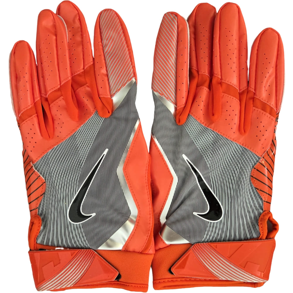 Playmaker Base: American Football Handschuhe Nike Vapor Jet 4 Orange Produktbild