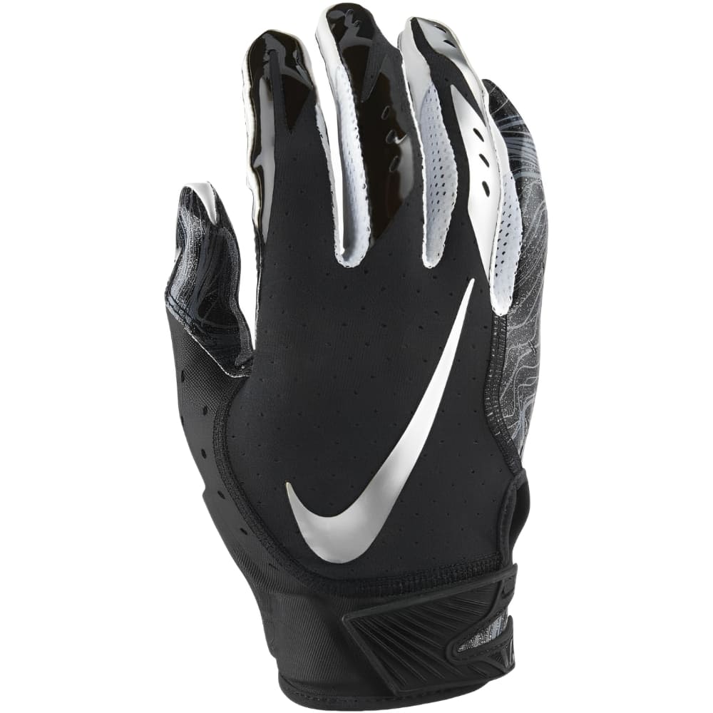 Playmaker Base: American Football Handschuhe Nike Vapor Jet 5.0 Schwarz-Chrome Produktbild