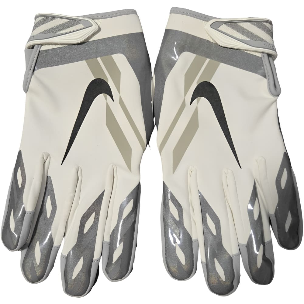 Playmaker Base: American Football Handschuhe Nike Vapor Shield Weiß-Grau Produktbild