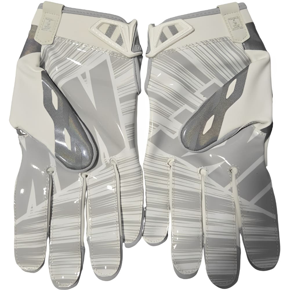 Playmaker Base: American Football Handschuhe Nike Vapor Shield Weiß-Grau Produktbild 1