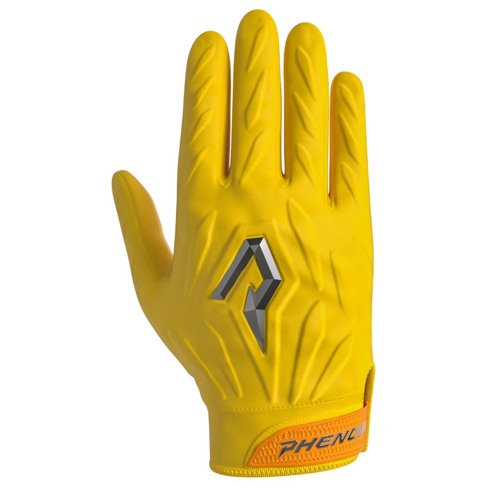 Playmaker Base: American Football Handschuhe Phenom Elite Quantum Fierce Padded Adult Gelb Produktbild