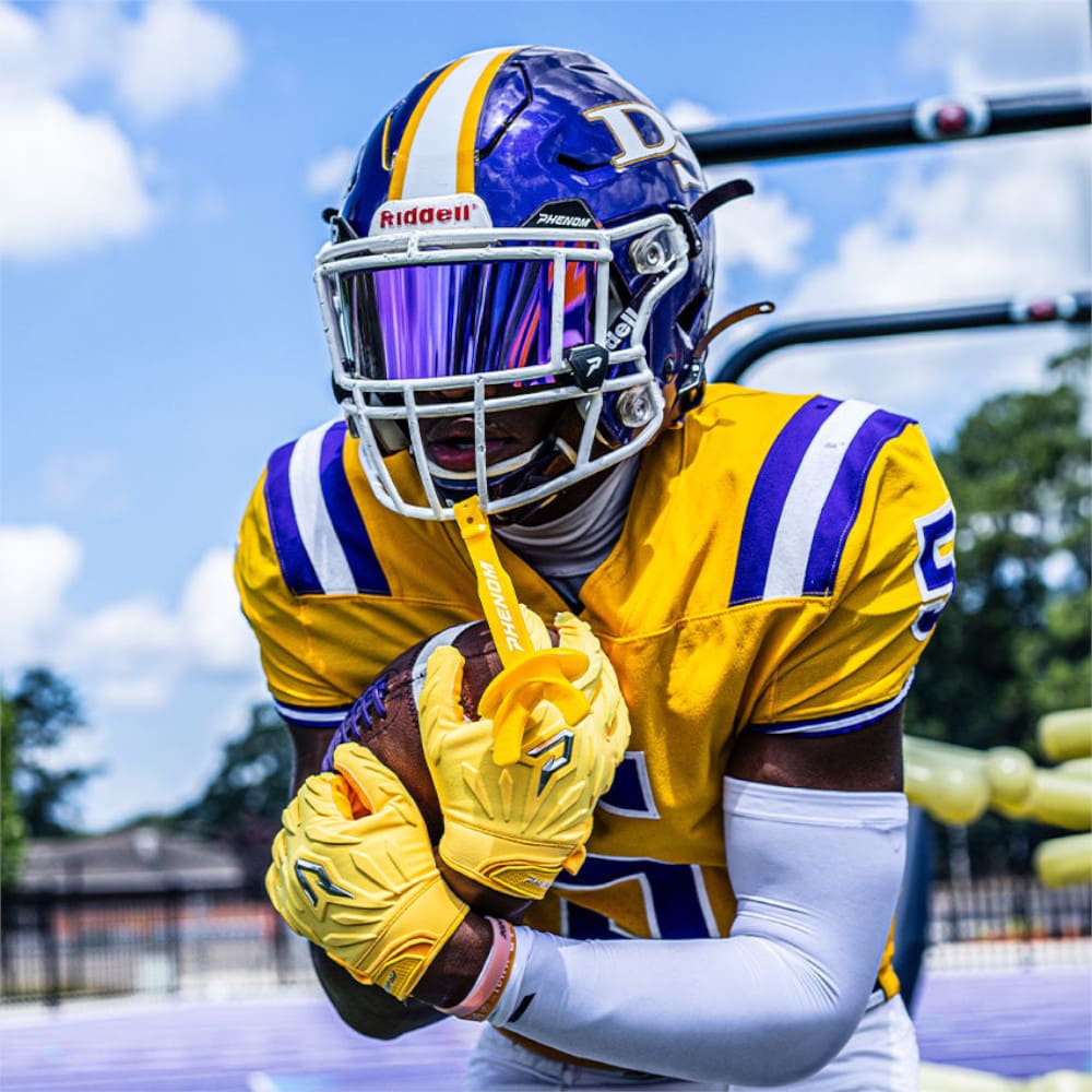 Playmaker Base: American Football Handschuhe Phenom Elite Quantum Fierce Padded Adult Gelb Produktbild 1