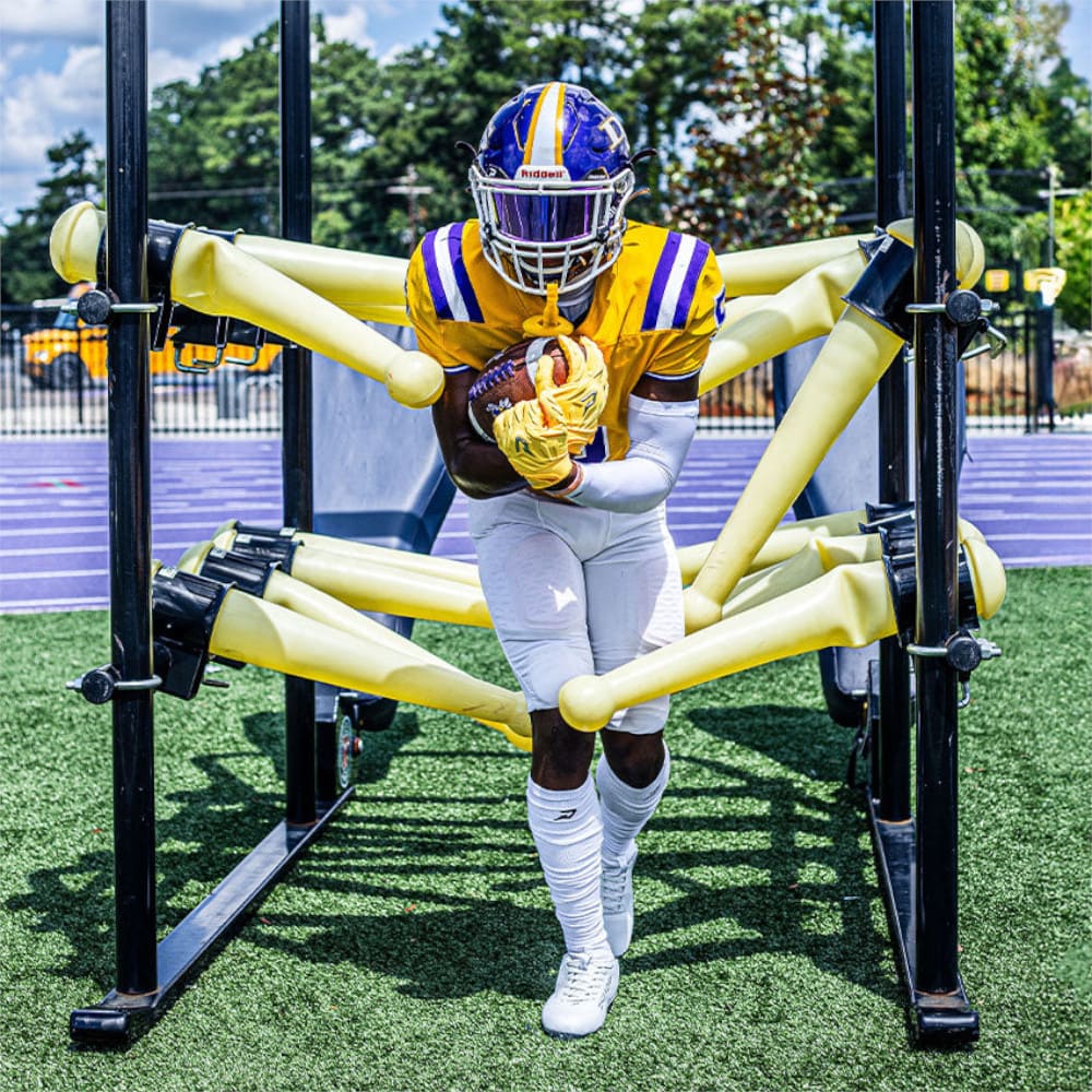 Playmaker Base: American Football Handschuhe Phenom Elite Quantum Fierce Padded Adult Gelb Produktbild 3