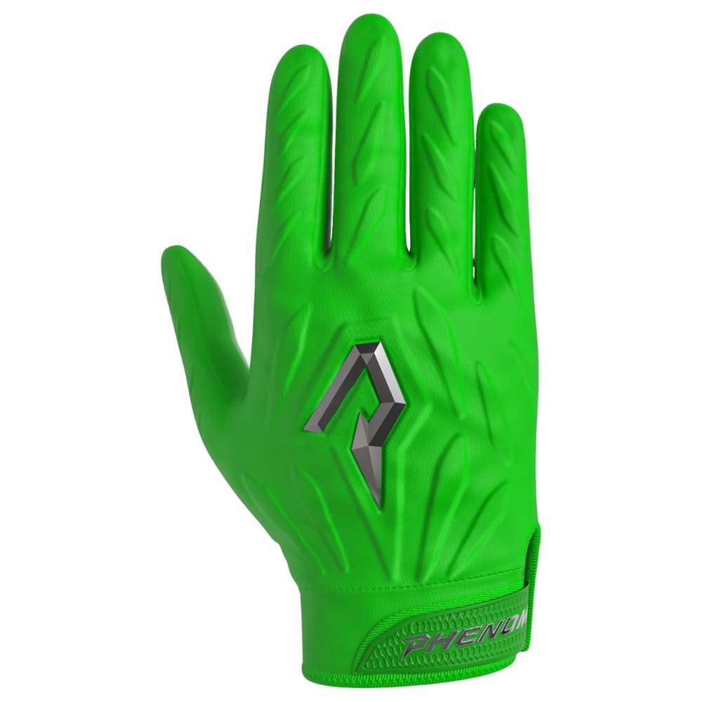 Playmaker Base: American Football Handschuhe Phenom Elite Quantum Fierce Padded Adult Kelly-Grün Produktbild
