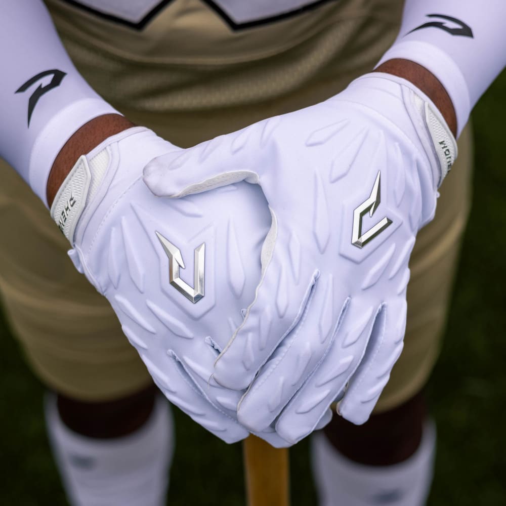 Playmaker Base: American Football Handschuhe Phenom Elite Quantum Fierce Padded Adult Weiß Produktbild 2