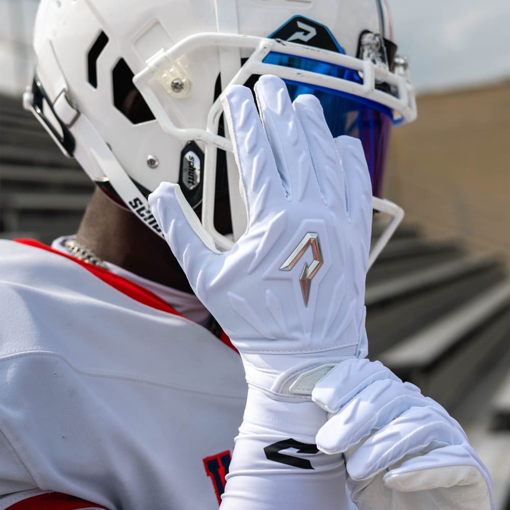 Playmaker Base: American Football Handschuhe Phenom Elite Quantum Fierce Padded Adult Weiß Produktbild 3