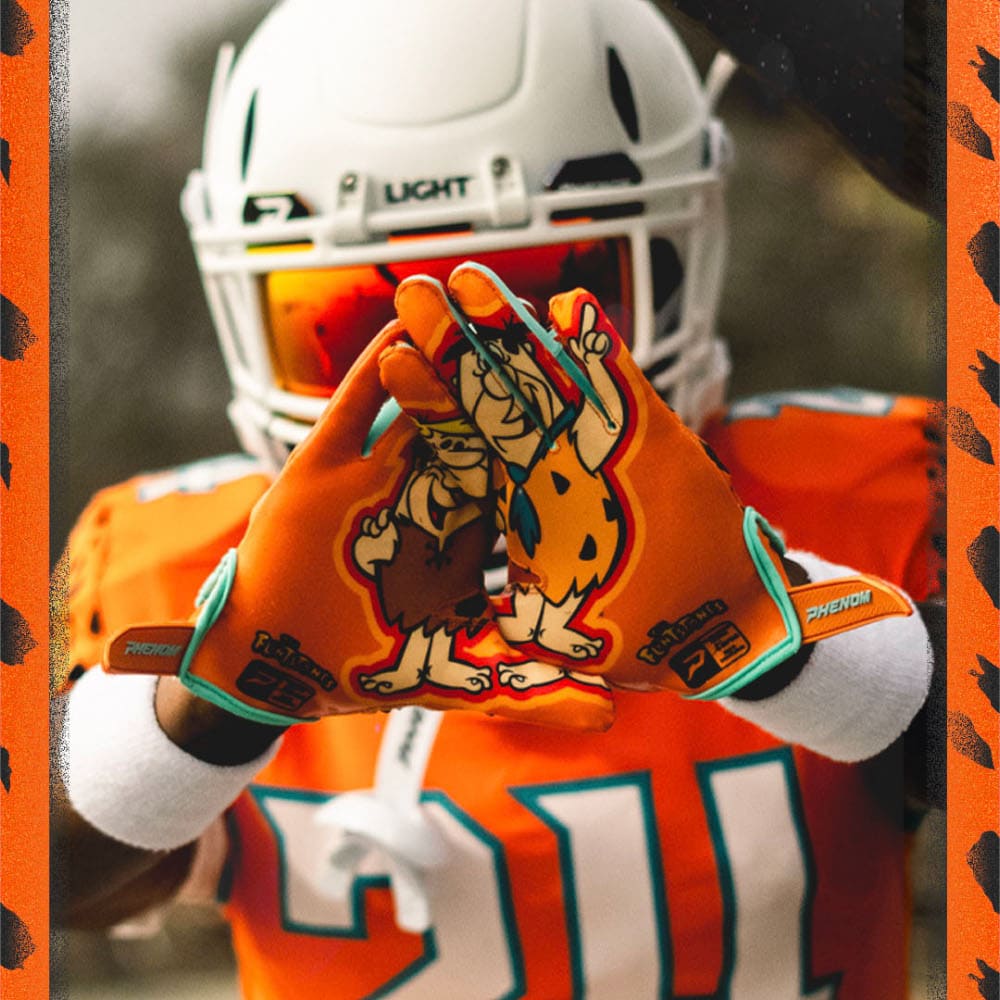 Playmaker Base: American Football Handschuhe Phenom Elite VPS5 The Flintstones Bedrock Blitz Produktbild 2