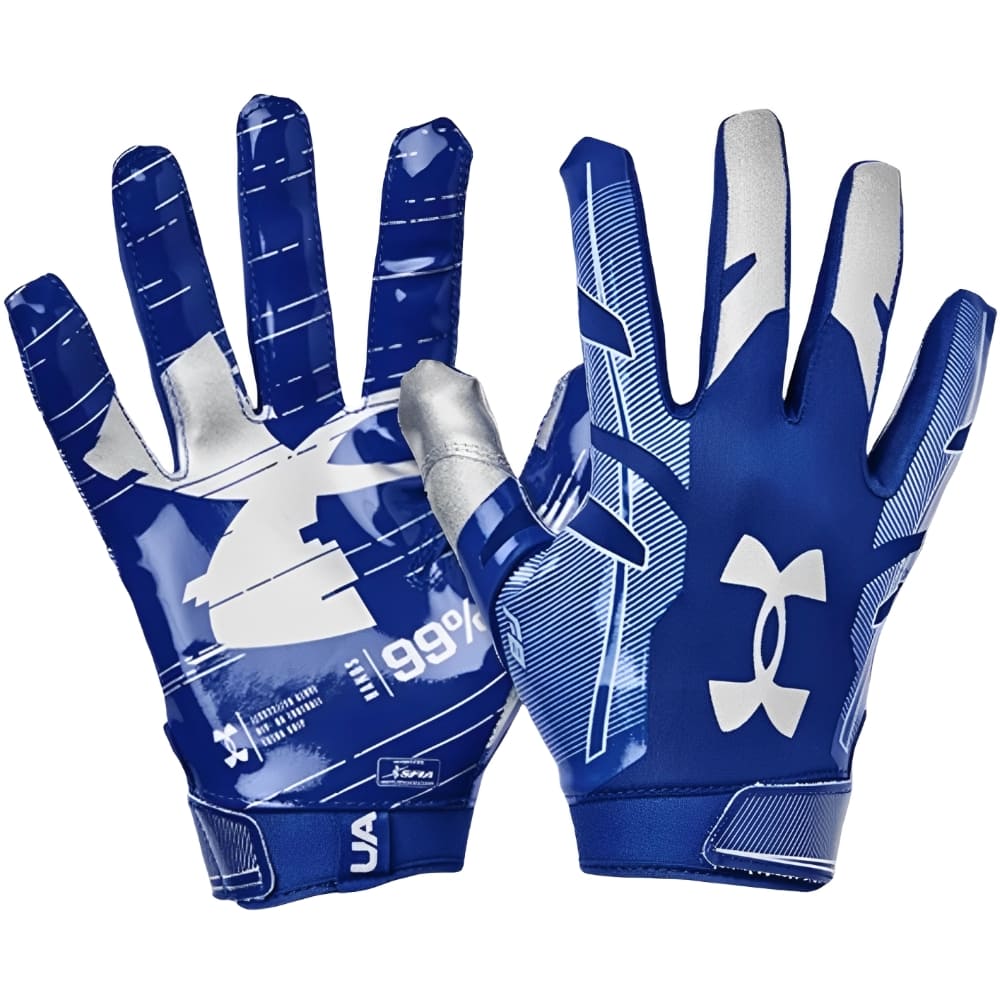 Playmaker Base: American Football Handschuhe Under Armour F8 Blau Produktbild