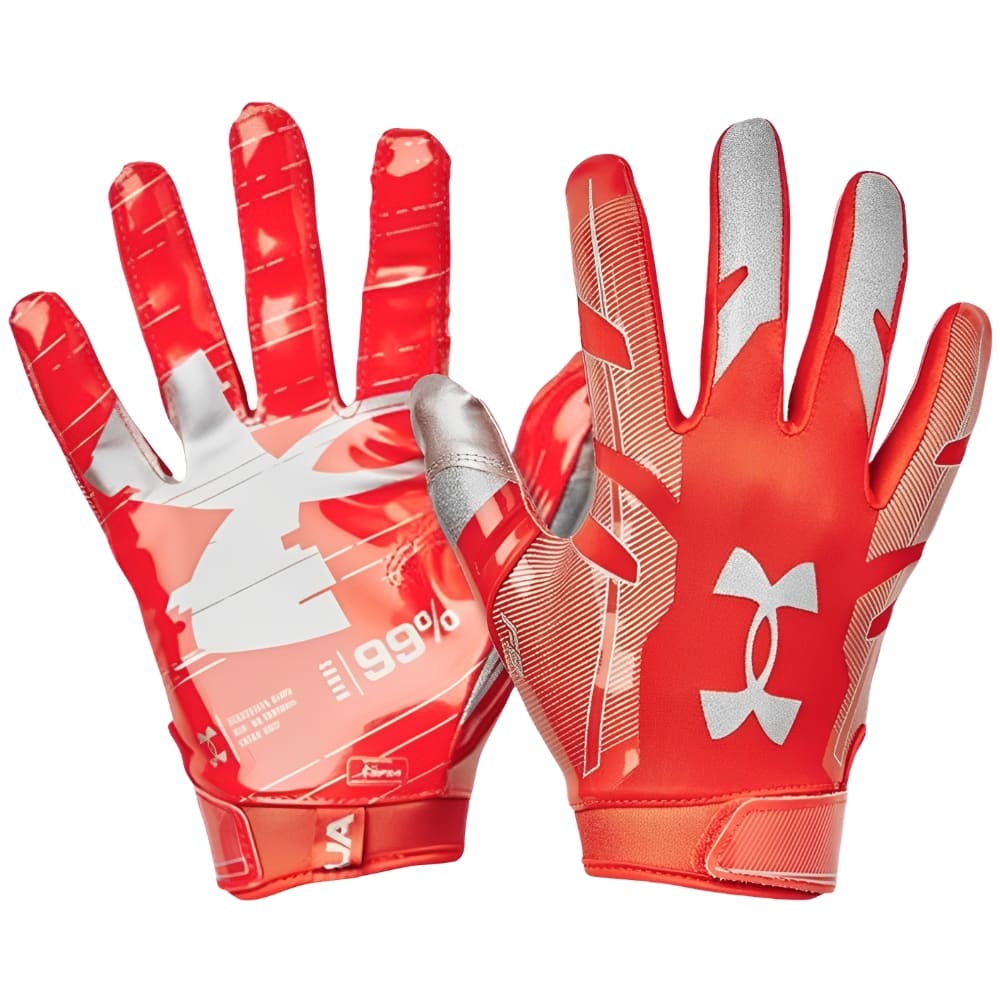 Playmaker Base: American Football Handschuhe Under Armour F8 Orange Produktbild