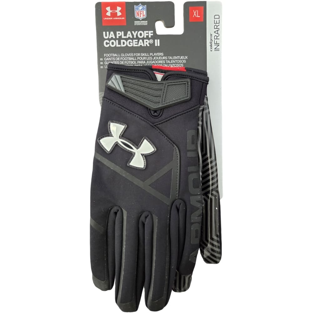 Playmaker Base: American Football Handschuhe Under Armour Playoff Coldgear® II Schwarz Produktbild