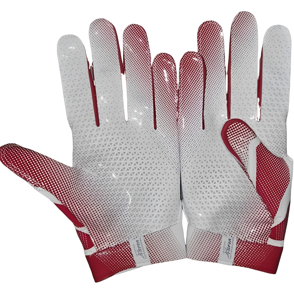 Playmaker Base: American Football Handschuhe Under Armour Spotlight Weiß-Rot Produktbild 1