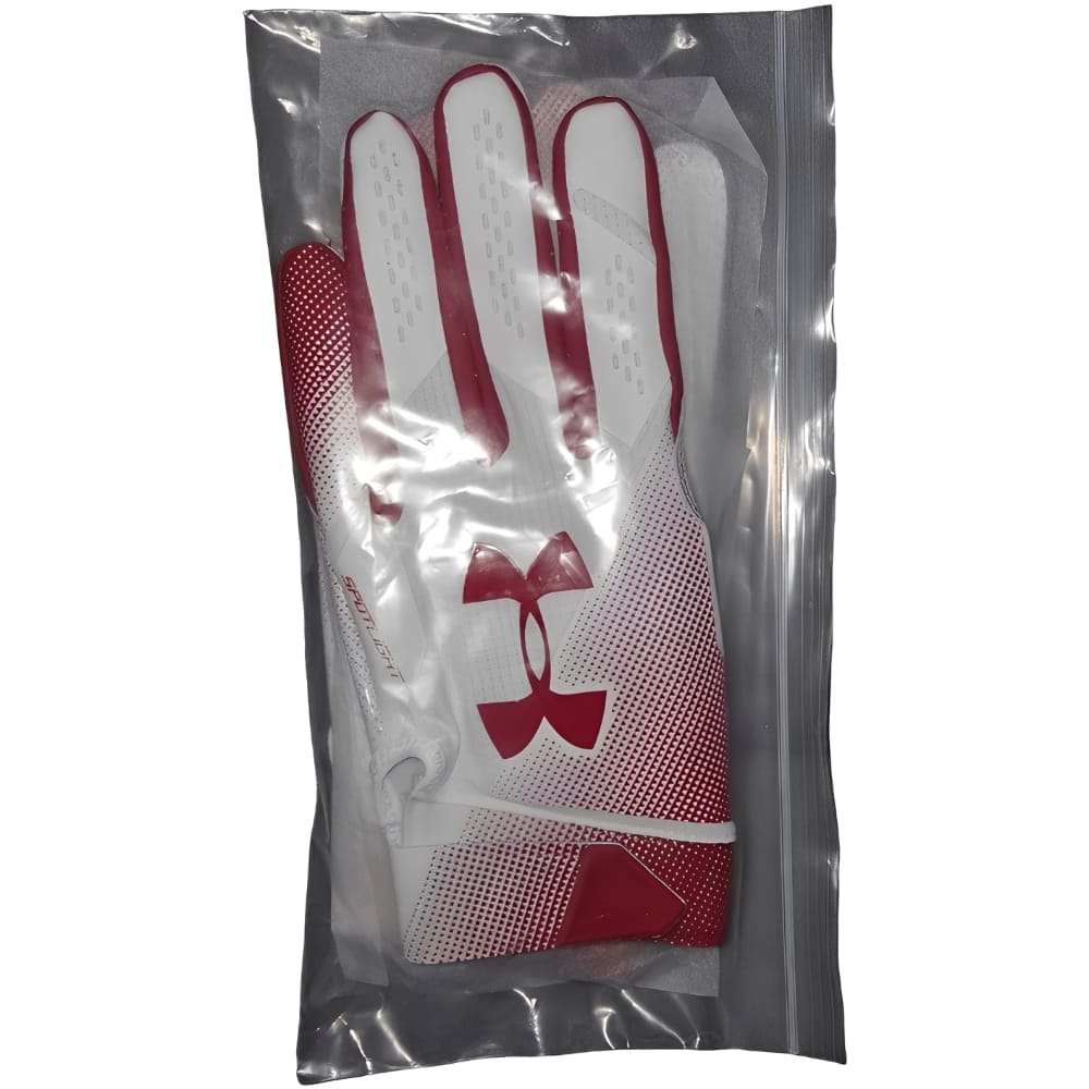 Playmaker Base: American Football Handschuhe Under Armour Spotlight Weiß-Rot Produktbild 2