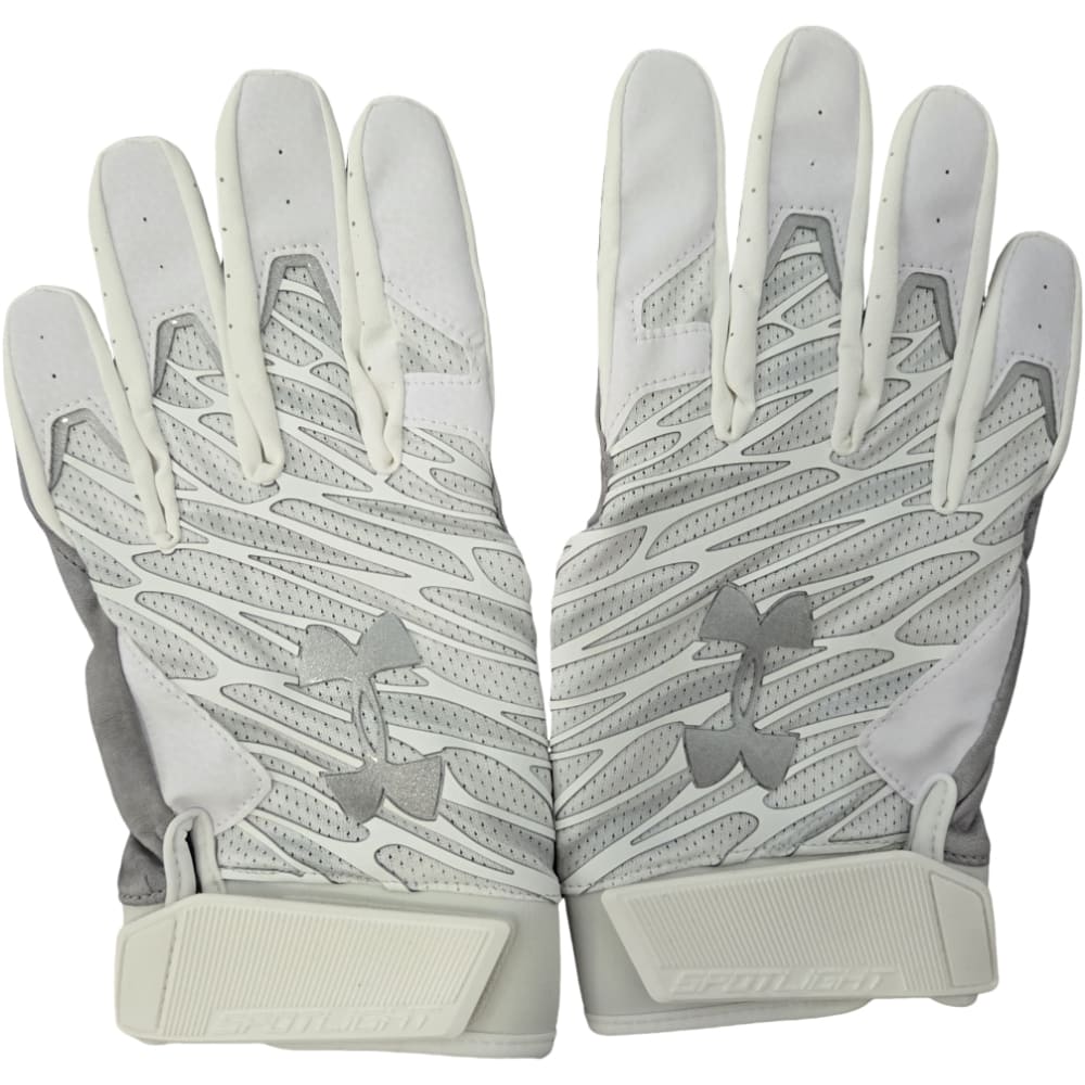 Playmaker Base: American Football Handschuhe Under Armour Team Spotlight Leather Weiß Produktbild