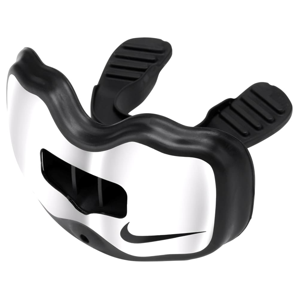 Playmaker Base: American Football Mundschutz Nike Alpha Elite Lip Protector 2.0 Silber Schwarz Produktbild