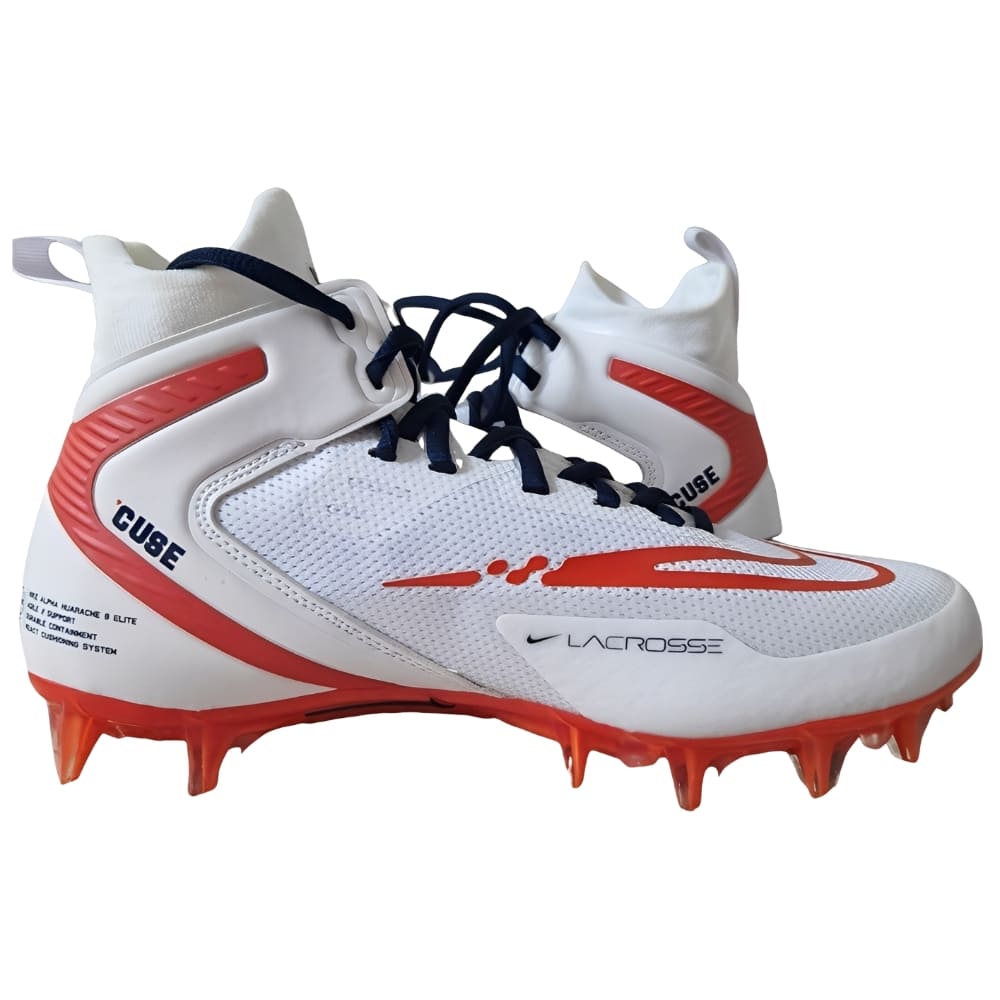 Playmaker Base: American Football Schuhe Nike Alpha Huarache 8 Elite Syracuse Produktbild