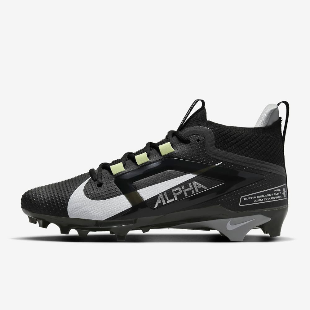 Playmaker Base: American Football Schuhe Nike Alpha Menace 4 Elite Schwarz-Neon Produktbild