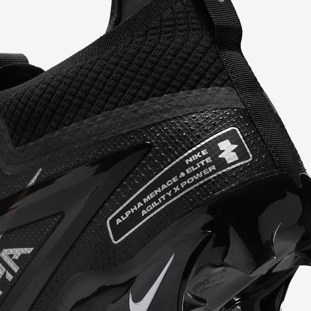 Playmaker Base: American Football Schuhe Nike Alpha Menace 4 Elite Schwarz Produktbild 8