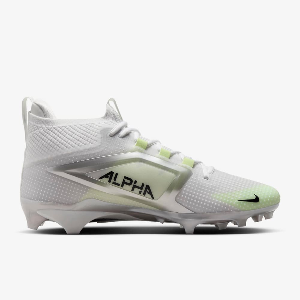 Playmaker Base: American Football Schuhe Nike Alpha Menace 4 Elite Weiß-Neon Produktbild 1