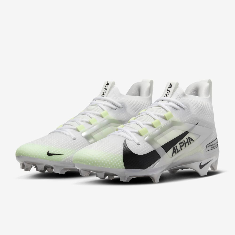 Playmaker Base: American Football Schuhe Nike Alpha Menace 4 Elite Weiß-Neon Produktbild 2