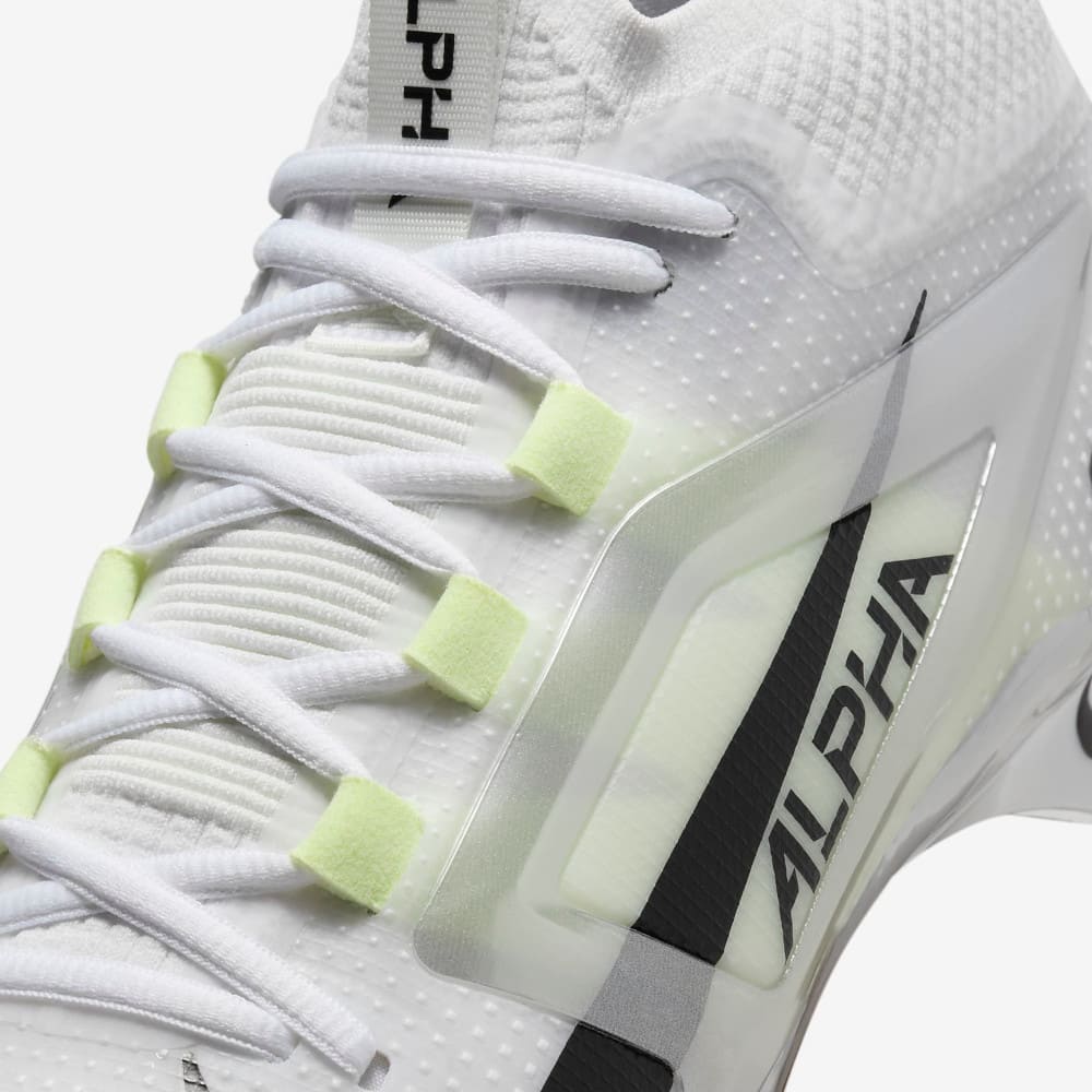 Playmaker Base: American Football Schuhe Nike Alpha Menace 4 Elite Weiß-Neon Produktbild 7