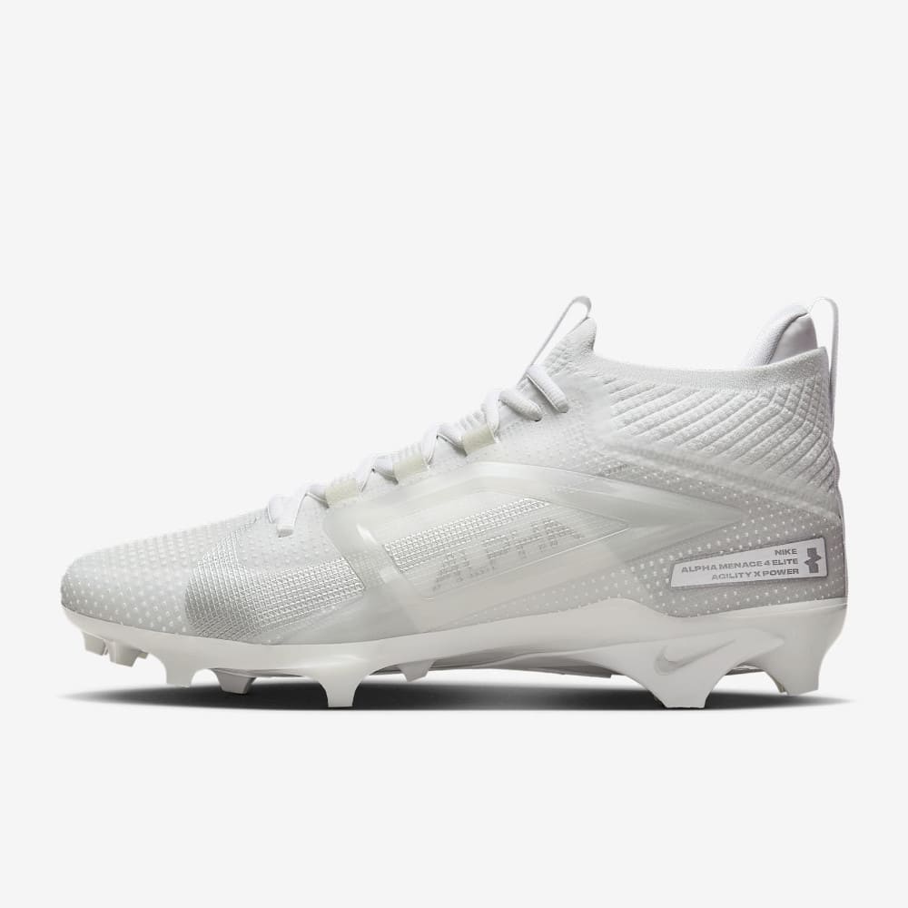 Playmaker Base: American Football Schuhe Nike Alpha Menace 4 Elite Weiß Produktbild
