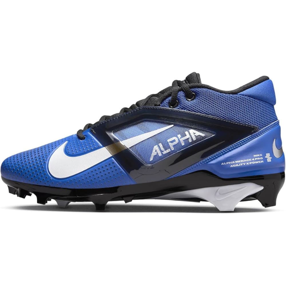 Playmaker Base: American Football Schuhe Nike Alpha Menace 4 Pro Blau Produktbild