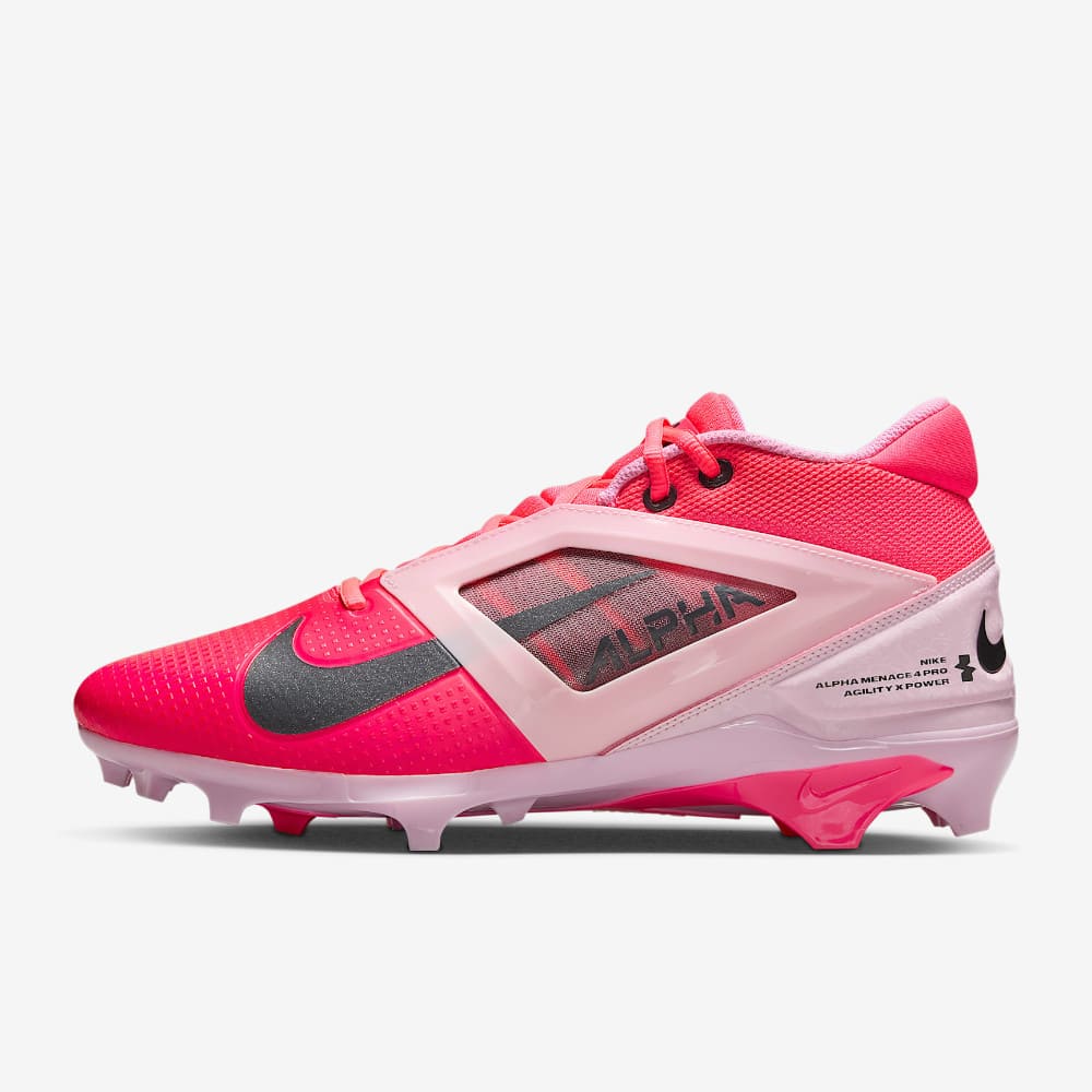 Playmaker Base: American Football Schuhe Nike Alpha Menace 4 Pro Pink Produktbild