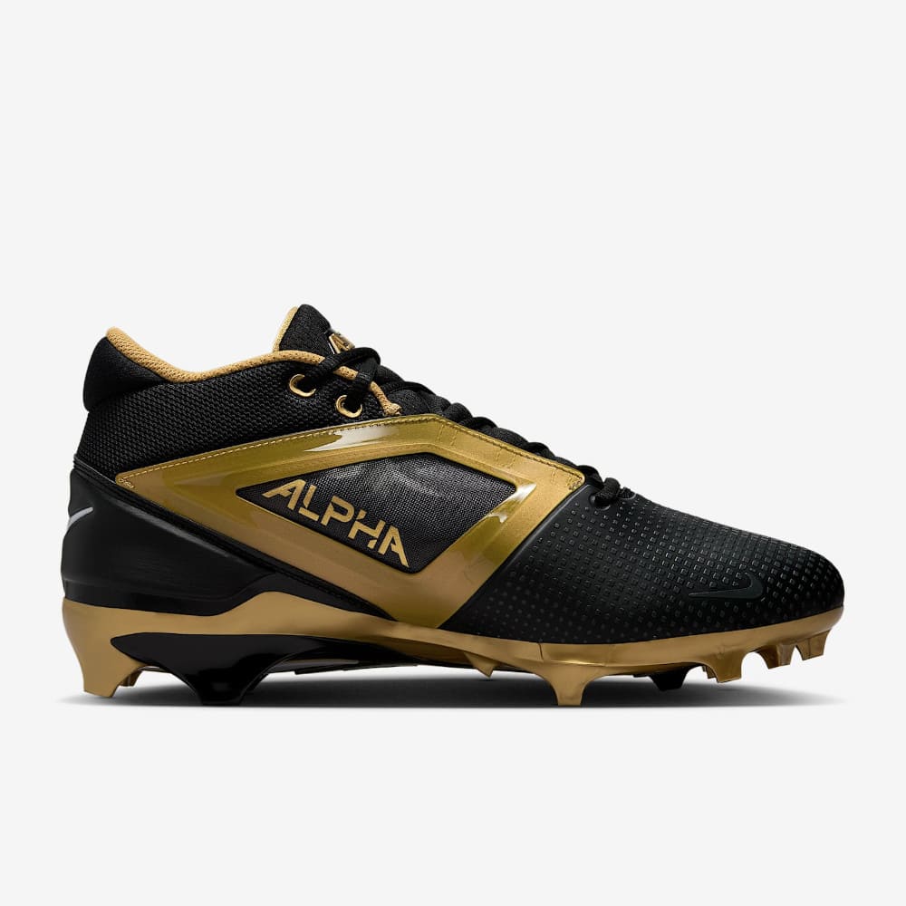 Playmaker Base: American Football Schuhe Nike Alpha Menace 4 Pro Schwarz-Gold Produktbild 1
