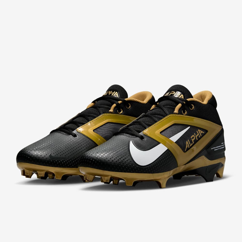 Playmaker Base: American Football Schuhe Nike Alpha Menace 4 Pro Schwarz-Gold Produktbild 2