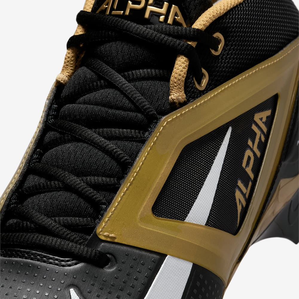 Playmaker Base: American Football Schuhe Nike Alpha Menace 4 Pro Schwarz-Gold Produktbild 7