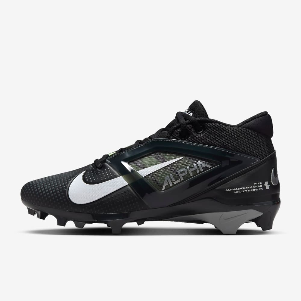 Playmaker Base: American Football Schuhe Nike Alpha Menace 4 Pro Schwarz-Neon Produktbild
