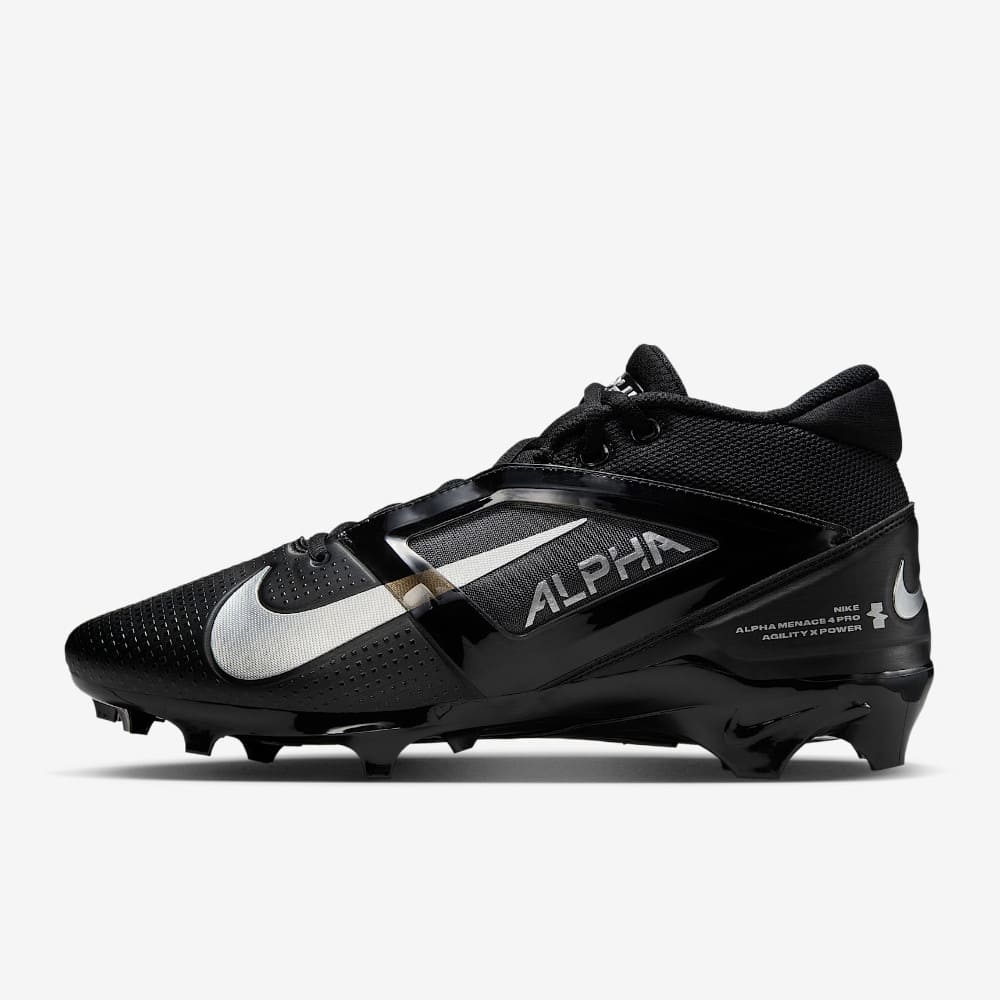 Playmaker Base: American Football Schuhe Nike Alpha Menace 4 Pro Schwarz Produktbild
