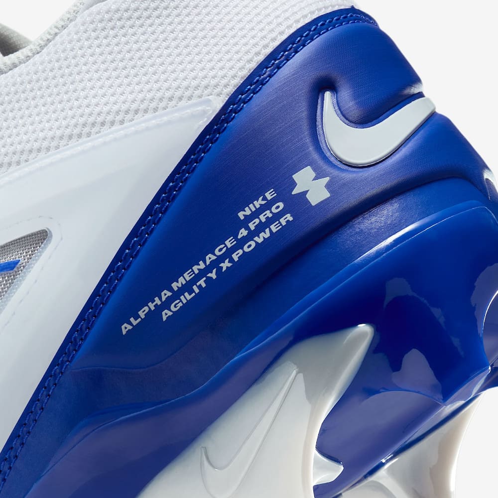Playmaker Base: American Football Schuhe Nike Alpha Menace 4 Pro Weiß-Blau Produktbild 8
