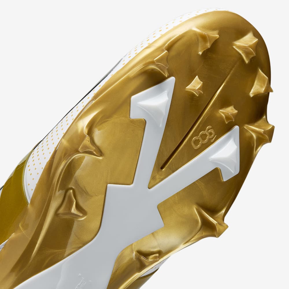 Playmaker Base: American Football Schuhe Nike Alpha Menace 4 Pro Weiß-Gold Produktbild 6