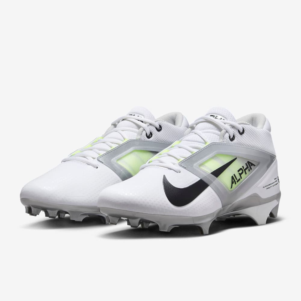 Playmaker Base: American Football Schuhe Nike Alpha Menace 4 Pro Weiß-Neon Produktbild 2