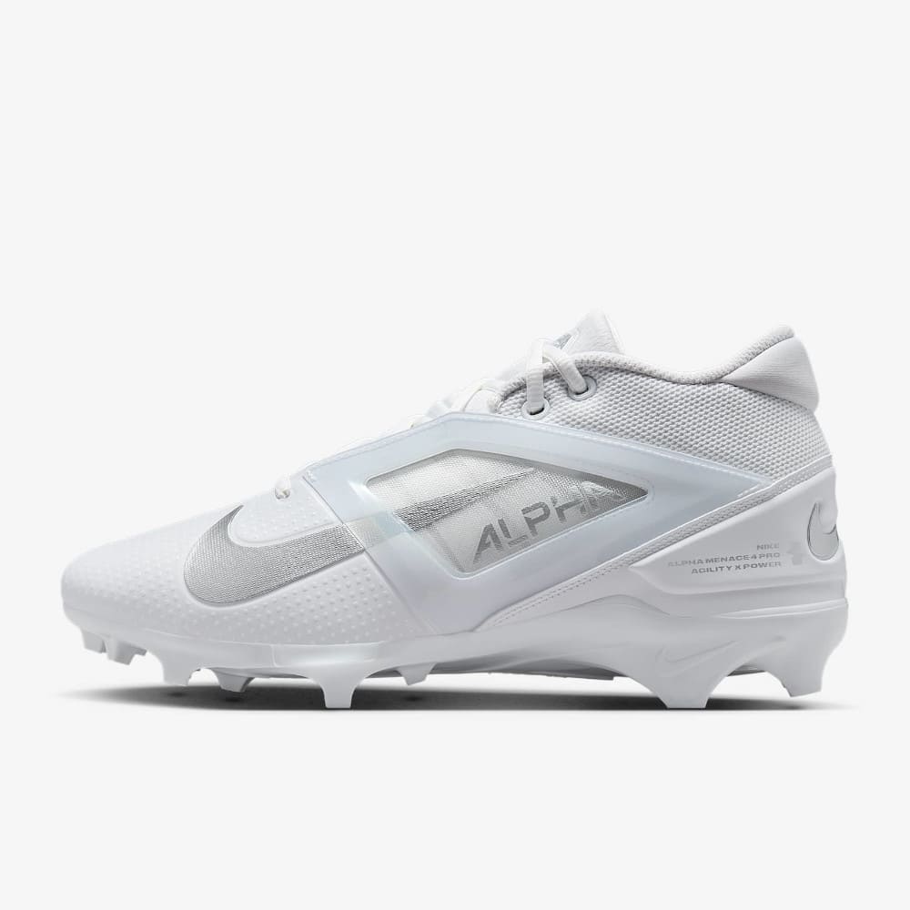Playmaker Base: American Football Schuhe Nike Alpha Menace 4 Pro Weiß Produktbild