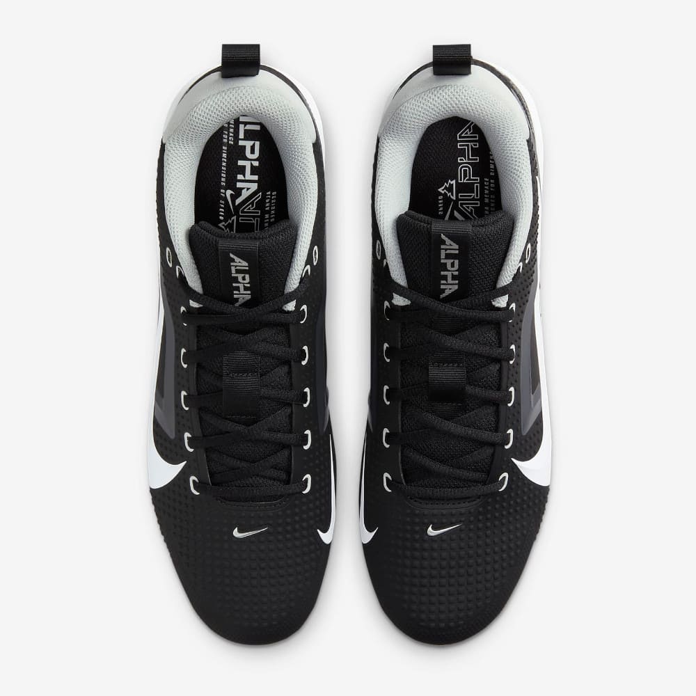 Playmaker Base: American Football Schuhe Nike Alpha Menace 4 Varsity Schwarz-Weiß Produktbild 3