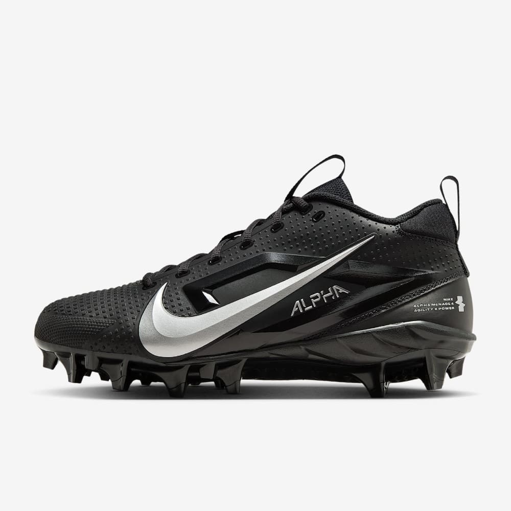 Playmaker Base: American Football Schuhe Nike Alpha Menace 4 Varsity Schwarz Produktbild