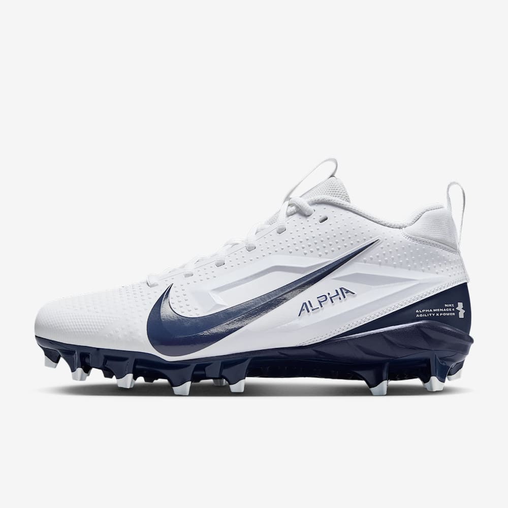 Playmaker Base: American Football Schuhe Nike Alpha Menace 4 Varsity Weiß-Navy Produktbild