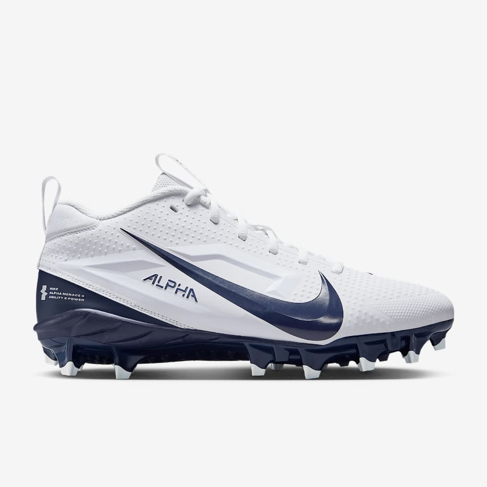 Playmaker Base: American Football Schuhe Nike Alpha Menace 4 Varsity Weiß-Navy Produktbild 1