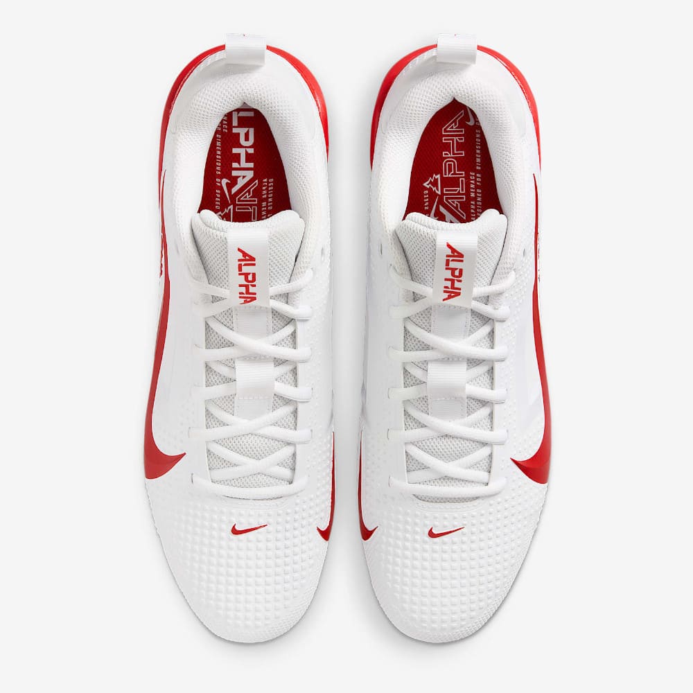 Playmaker Base: American Football Schuhe Nike Alpha Menace 4 Varsity Weiß-Rot Produktbild 3